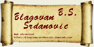 Blagovan Srdanović vizit kartica